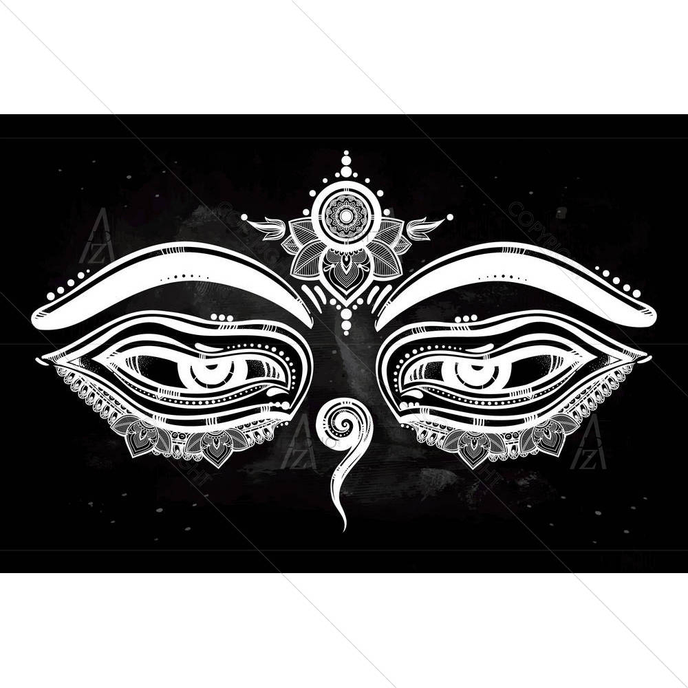 Lord Buddha Eyes D1 — Devotional custom art by ArtzFolio