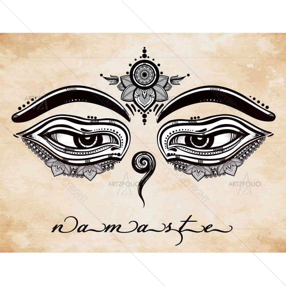 Lord Buddha Eyes D2 — Devotional custom art by ArtzFolio