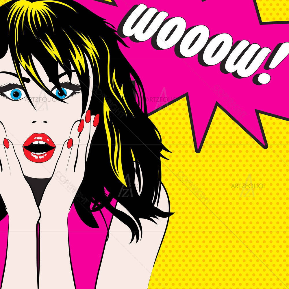 Pop Art Woman D2 — Animated Cartoons custom art by ArtzFolio
