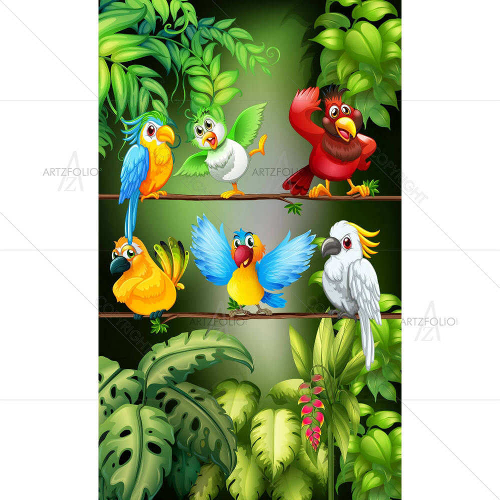 Wild Birds — custom-size art design 5005592