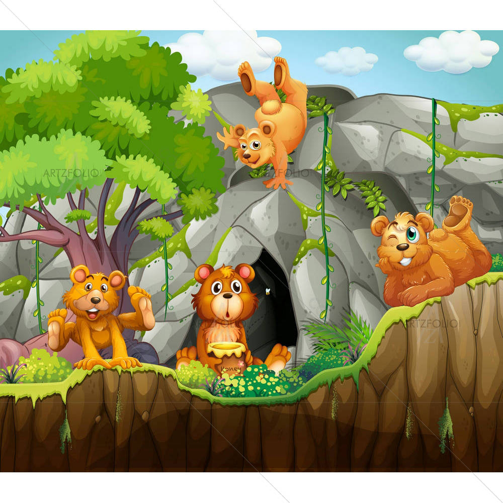 Four Bears — custom-size art design 5005604