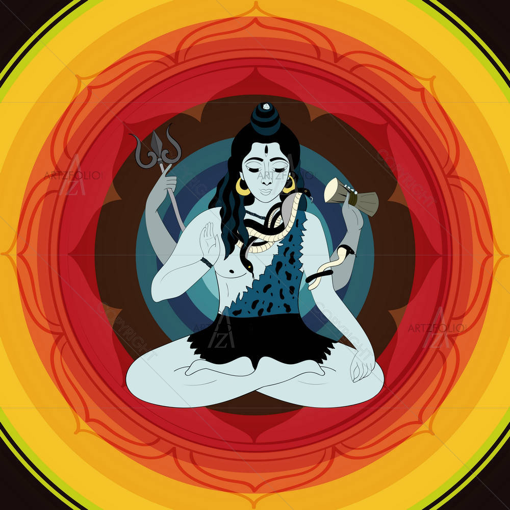Hindu God Shiva D2 — custom-size art design 5005611