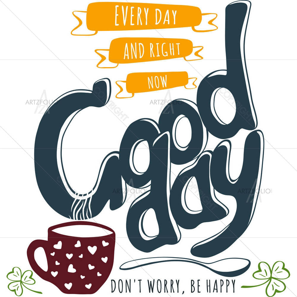 Don’t Worry, Be Happy Typography — custom-size art design 5005615