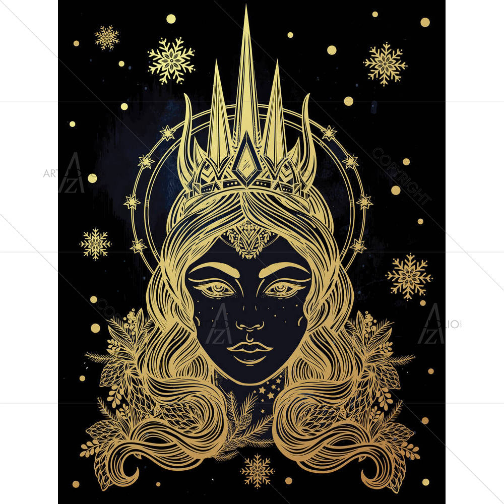 Snow Queen Portriat — Devotional custom art by ArtzFolio