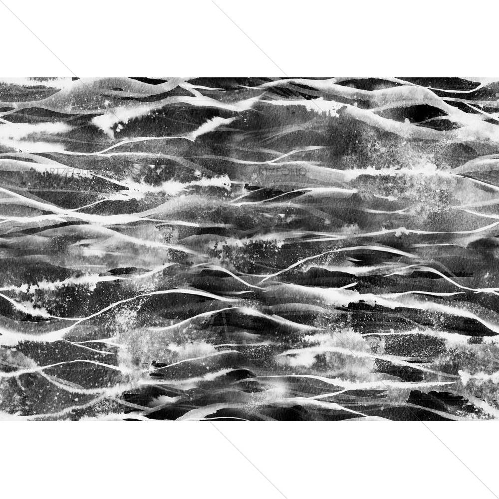 Sea Waves & Splashes — custom-size art design 5005641