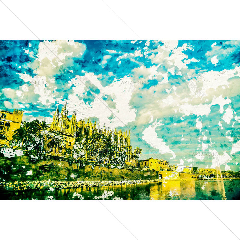 Cathedral Of Palma De Mallorca, Spain D1 — custom-size art design 5005650