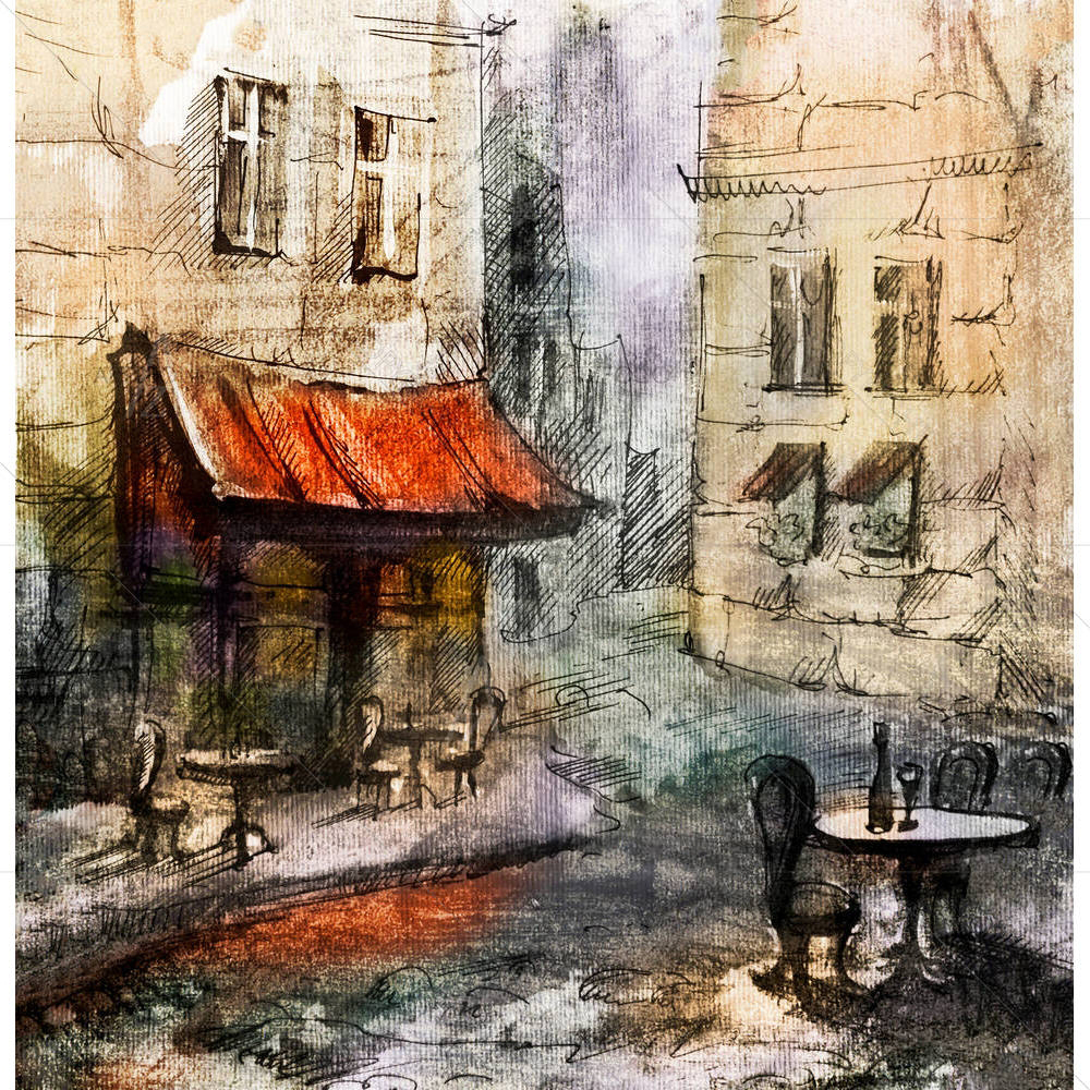 European Cafe Art D1 — custom-size art design 5005658