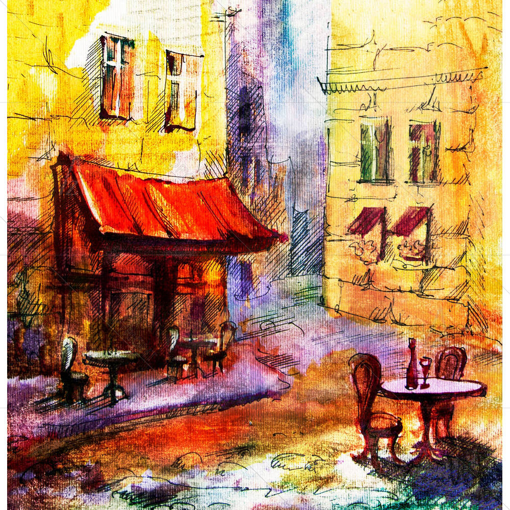 European Cafe Art D2 — custom-size art design 5005659