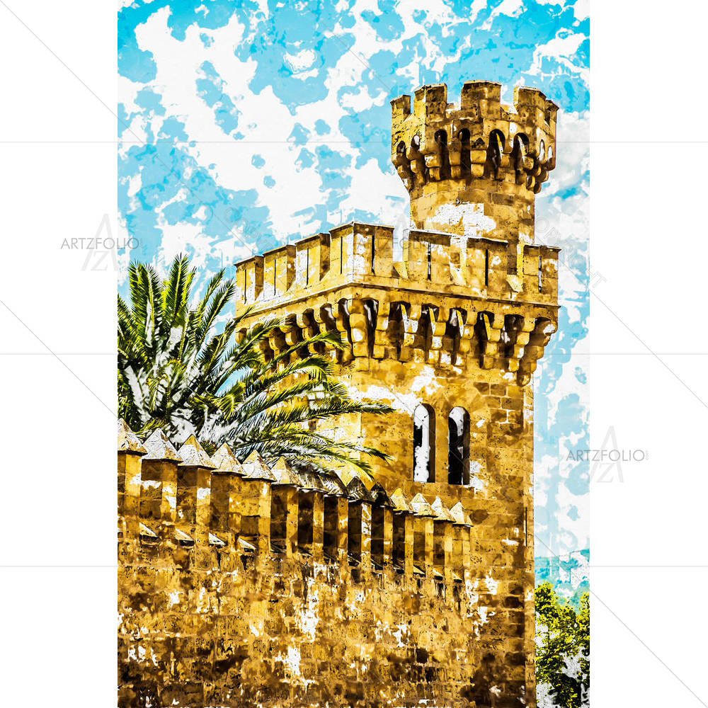 Almudaina Palace In Palma De Mallorca, Spain — custom-size art design 5005660