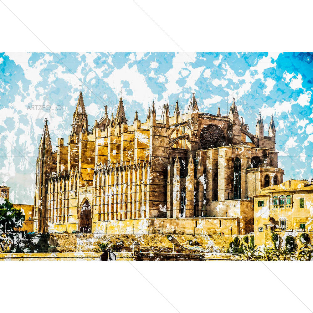 Cathedral Of Palma De Mallorca, Spain D2 — custom-size art design 5005662