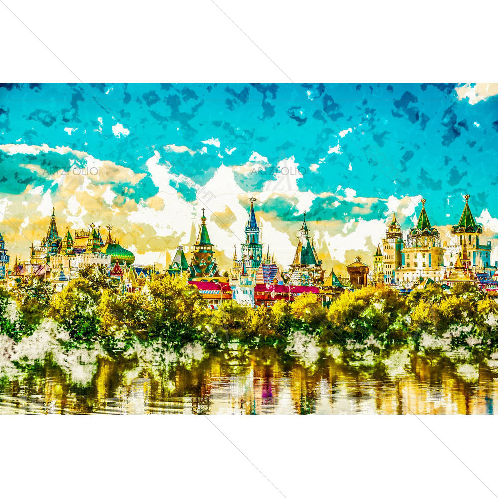Landscape Izmaylovo Kremlin, Moscow Russia D1 — custom-size art design 5005663