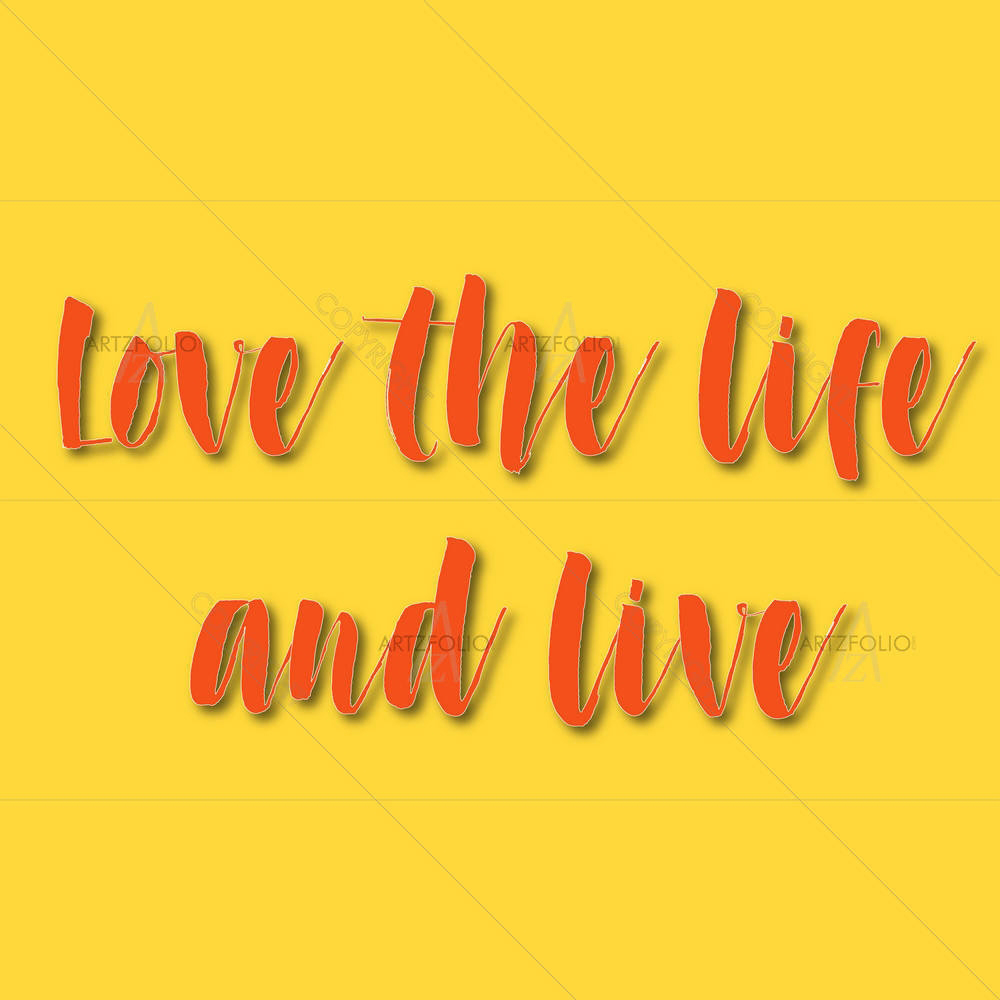 Lettering About Life — custom-size art design 5005666