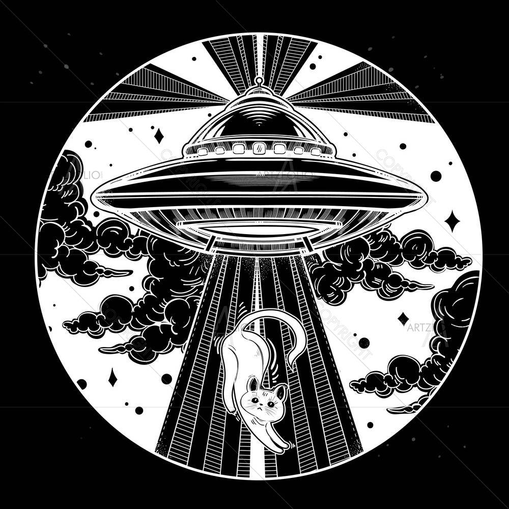Alien Spaceship D2 — Icons custom art by ArtzFolio