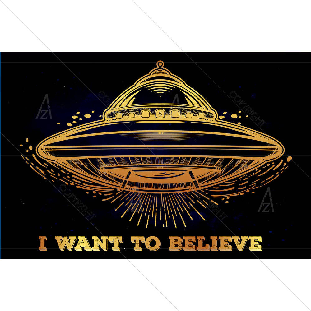 Alien Spaceship D3 — custom-size art design 5005672
