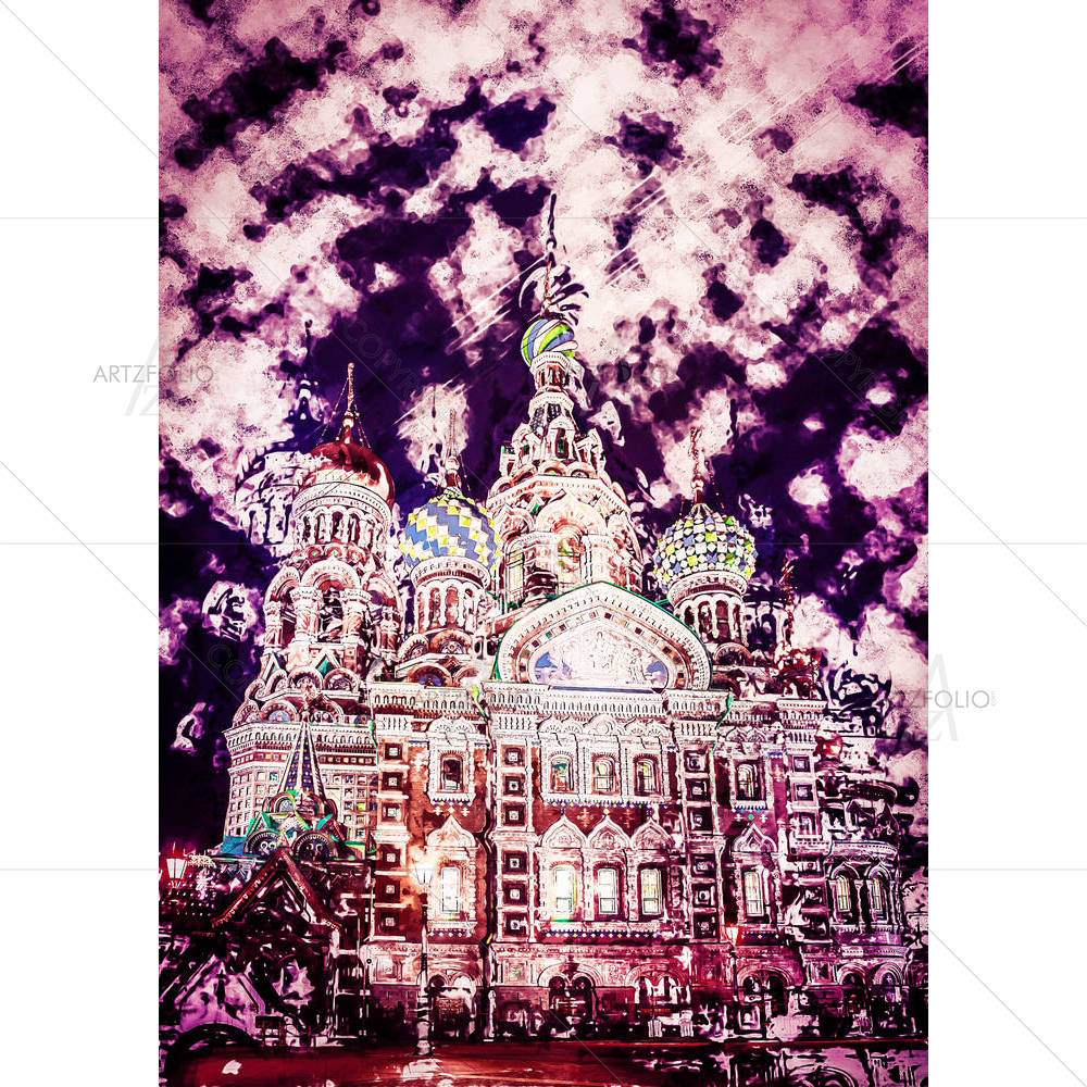 Saint Petersburg Church, Russia D1 — custom-size art design 5005678