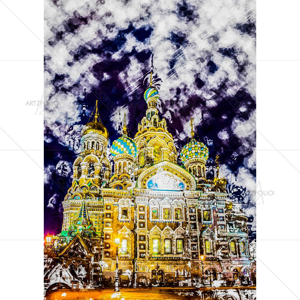 Saint Petersburg Church, Russia D2 — custom-size art design 5005681
