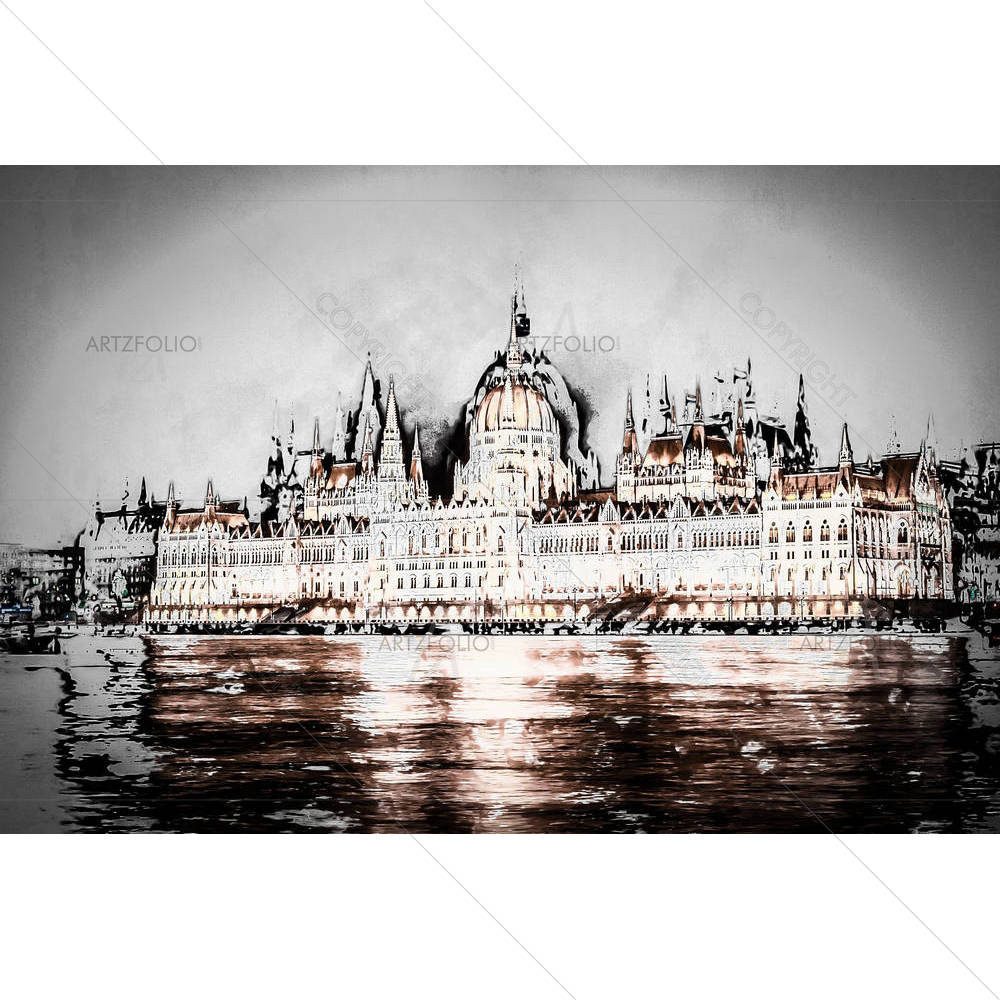 The Hungarian Parliament Building, Hungary D2 — custom-size art design 5005687