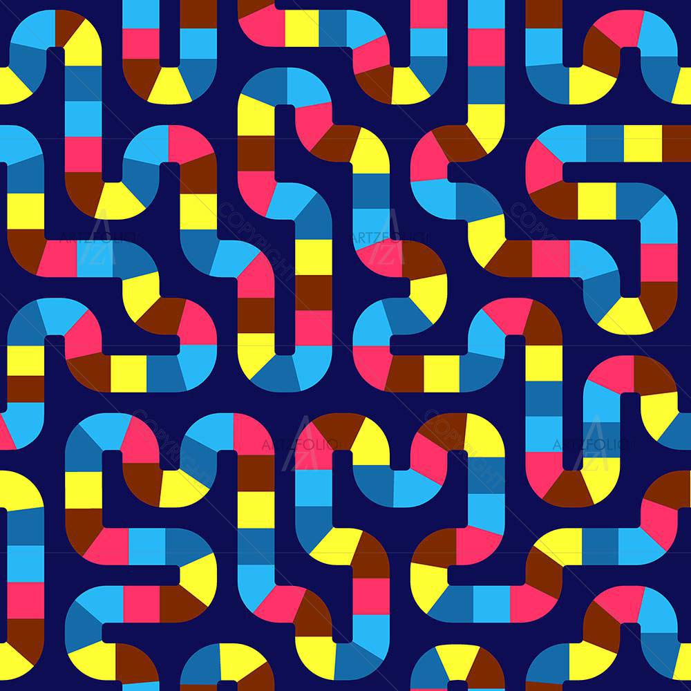 Geometric Abstract Curves — custom-size art design 5005689