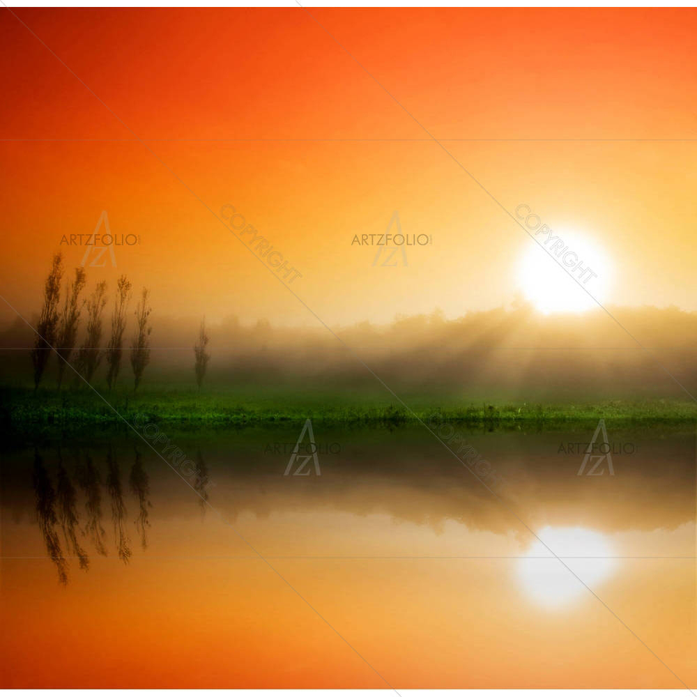 Field In The Countryside — custom-size art design 5005698