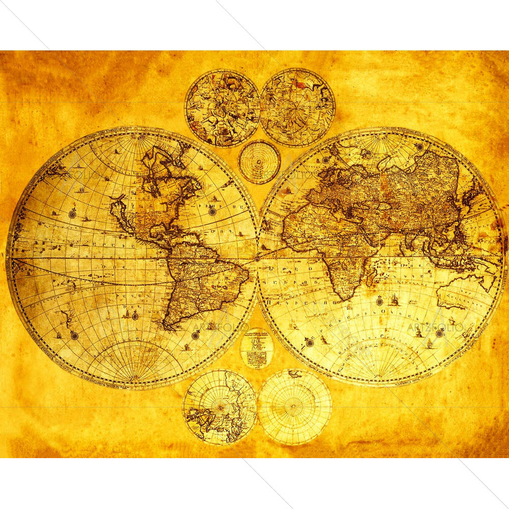Old World Map, Armenia D1 — custom-size art design 5005701
