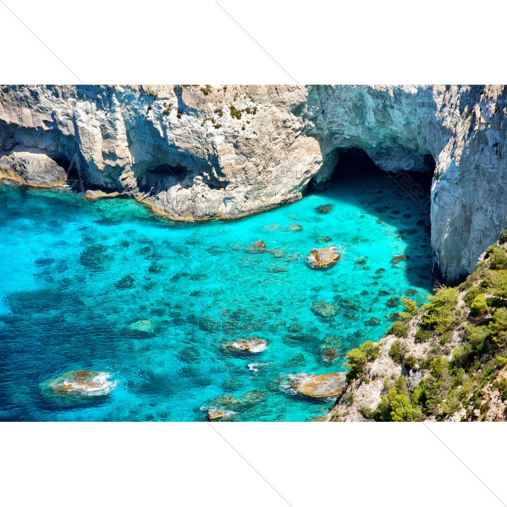 Kryfo Beach & Caves In Keri, Greece — custom-size art design 5005703