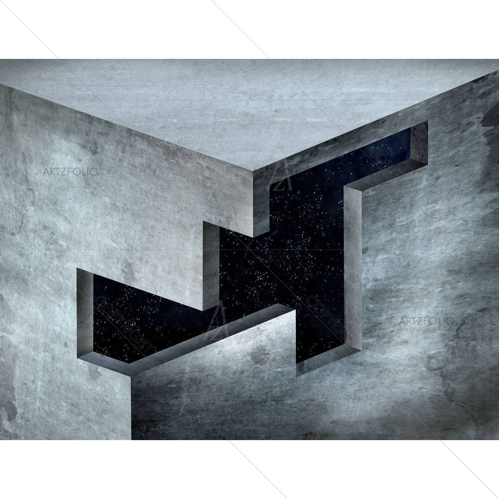 Impossible Geometric Shape — Abstract custom art by ArtzFolio