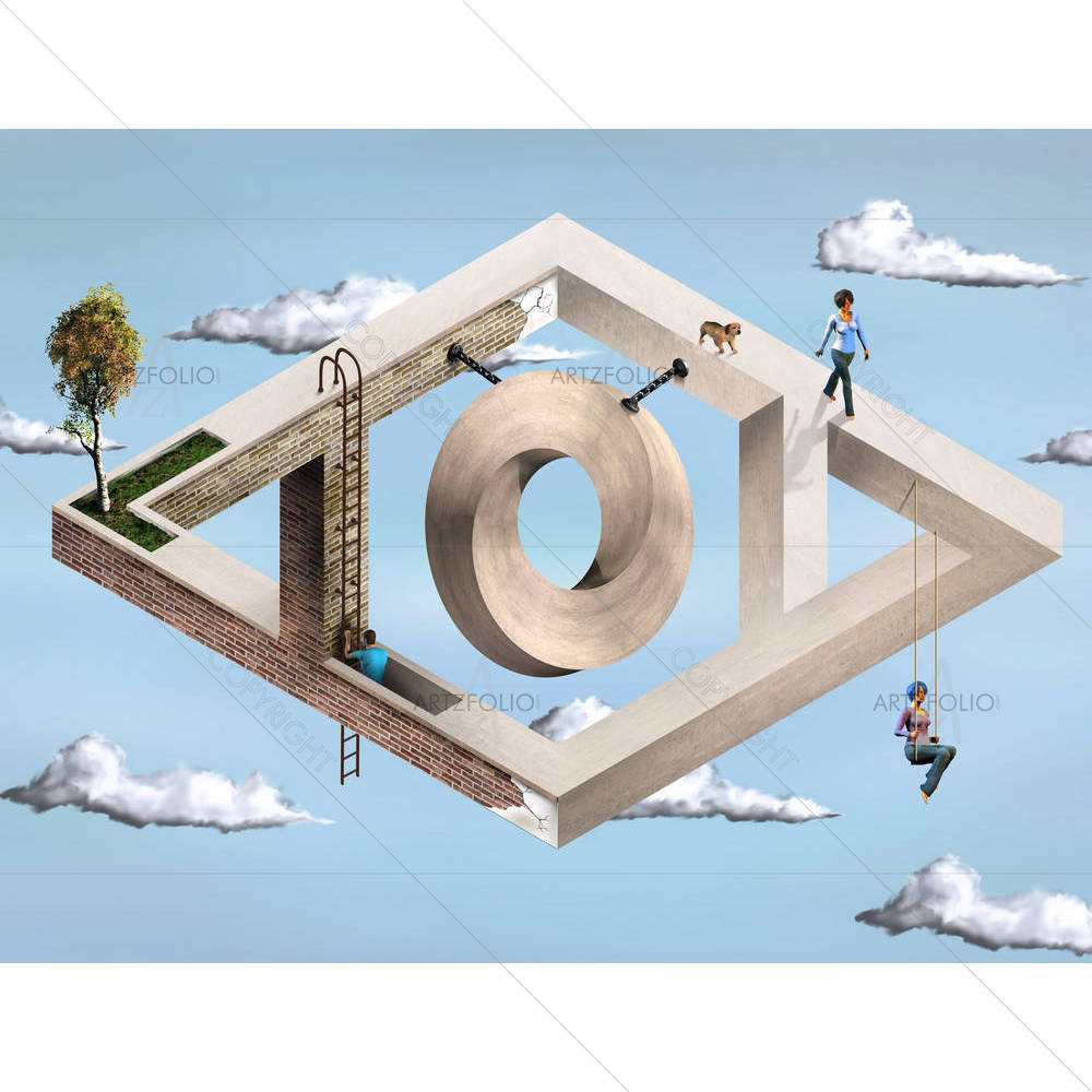 Impossible Architectural Structure — custom-size art design 5005719