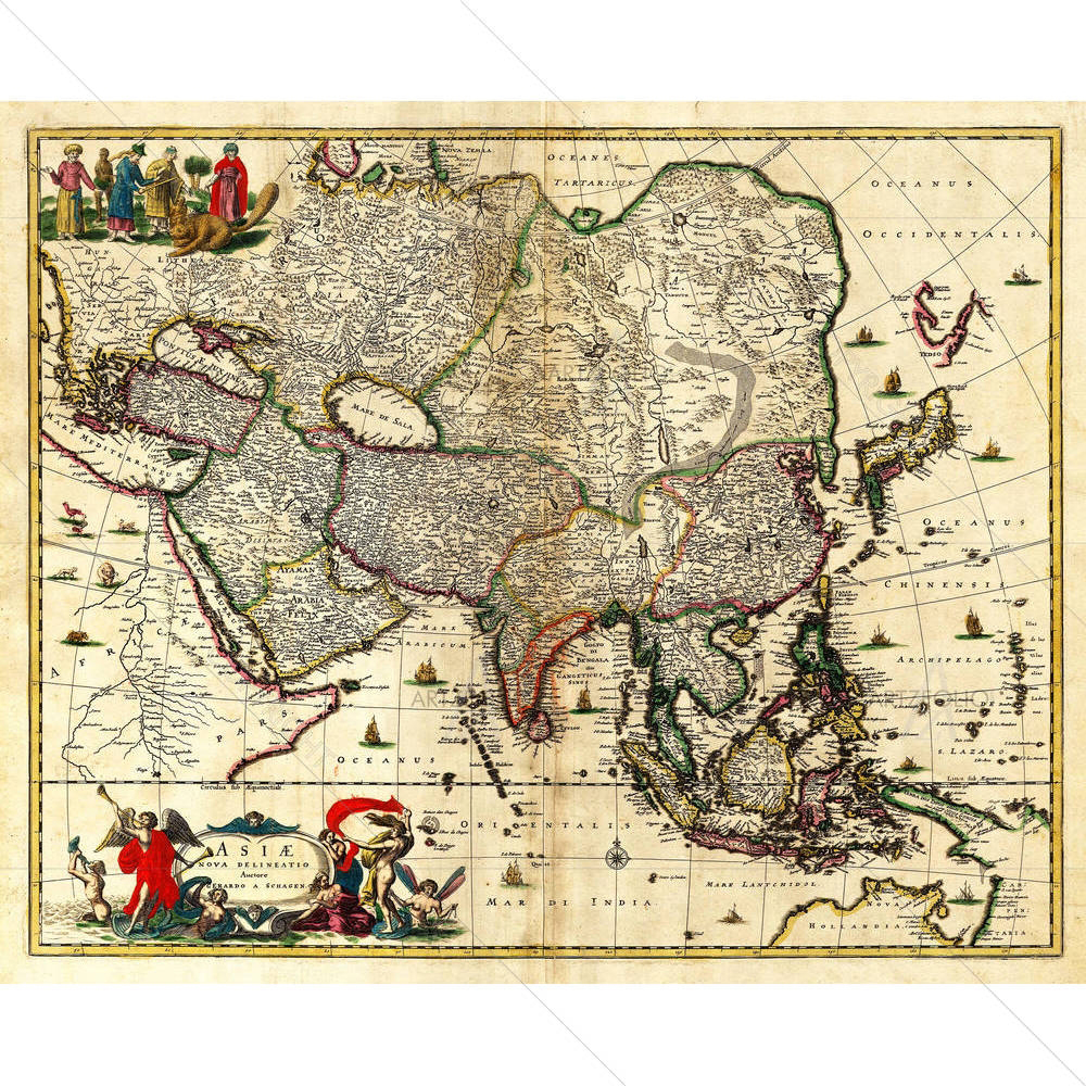 Old Map D1 — custom-size art design 5005721