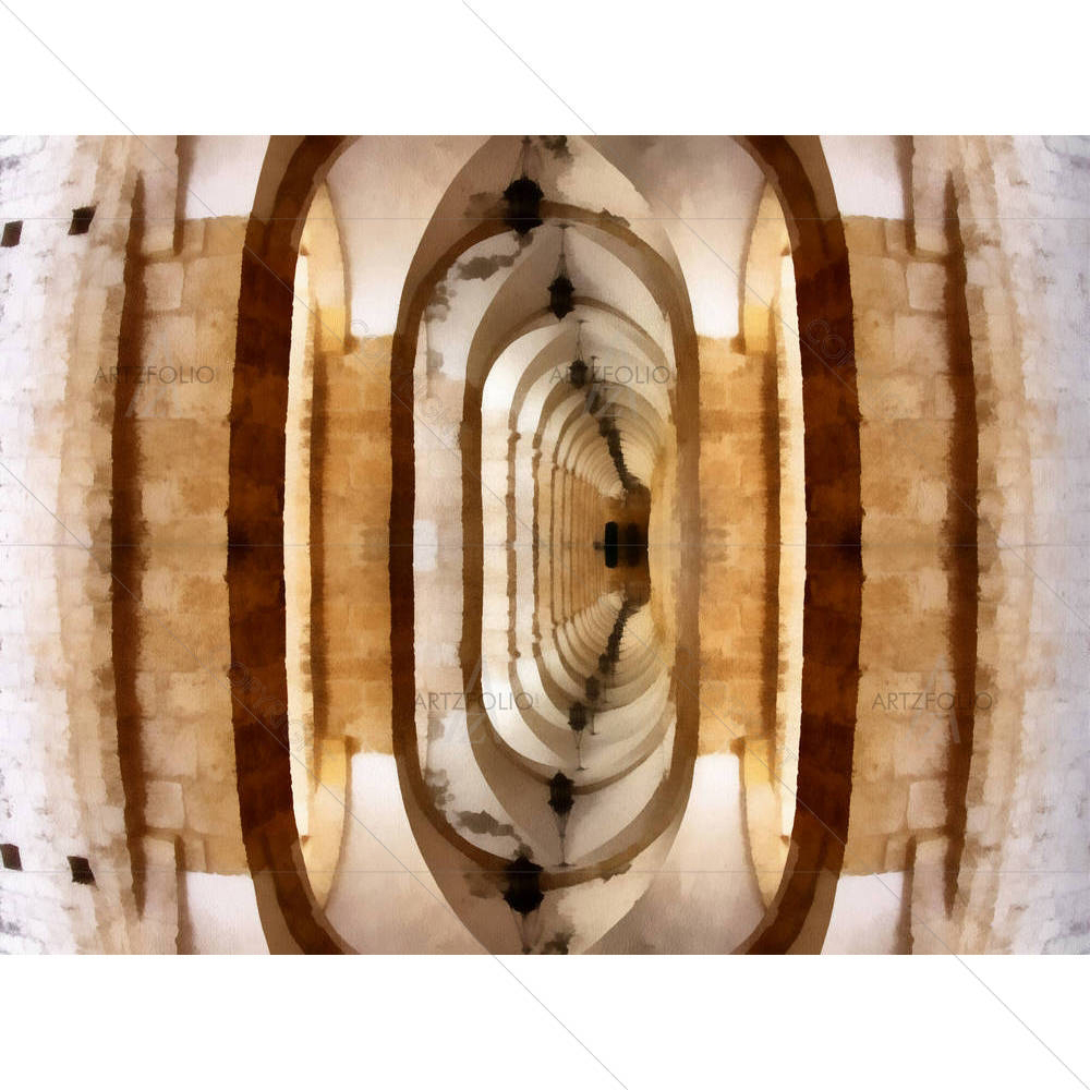Upside Down Mirror Image Of Hallway — Abstract custom art by ArtzFolio