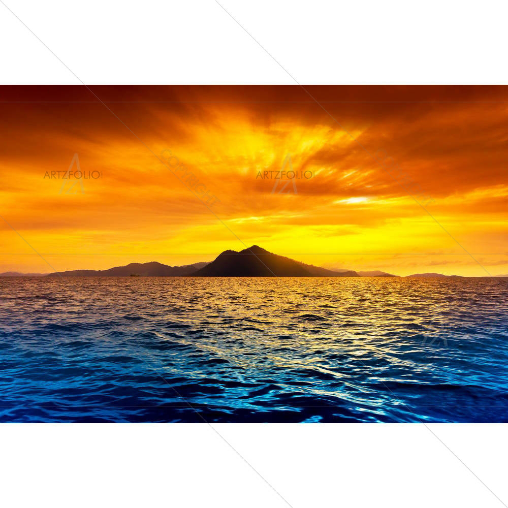 Scenic View Of Island — custom-size art design 5005739