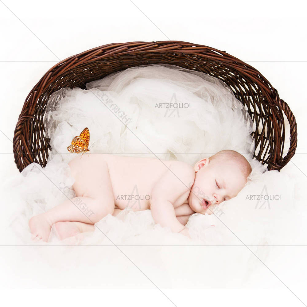 Newborn Baby Sleeping D1 — Asian custom art by ArtzFolio