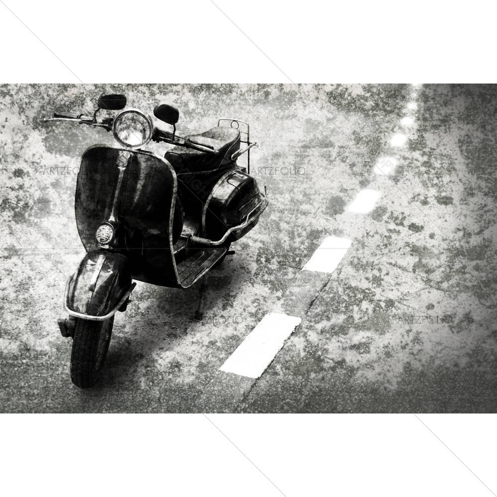 Retro Motobike Image — custom-size art design 5005764