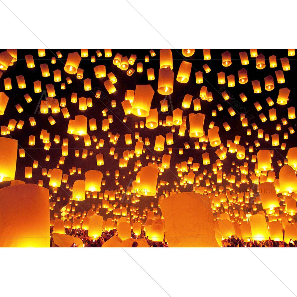 Loy Krathong & Yi Peng Festival in Thailand — custom-size art design 5005774