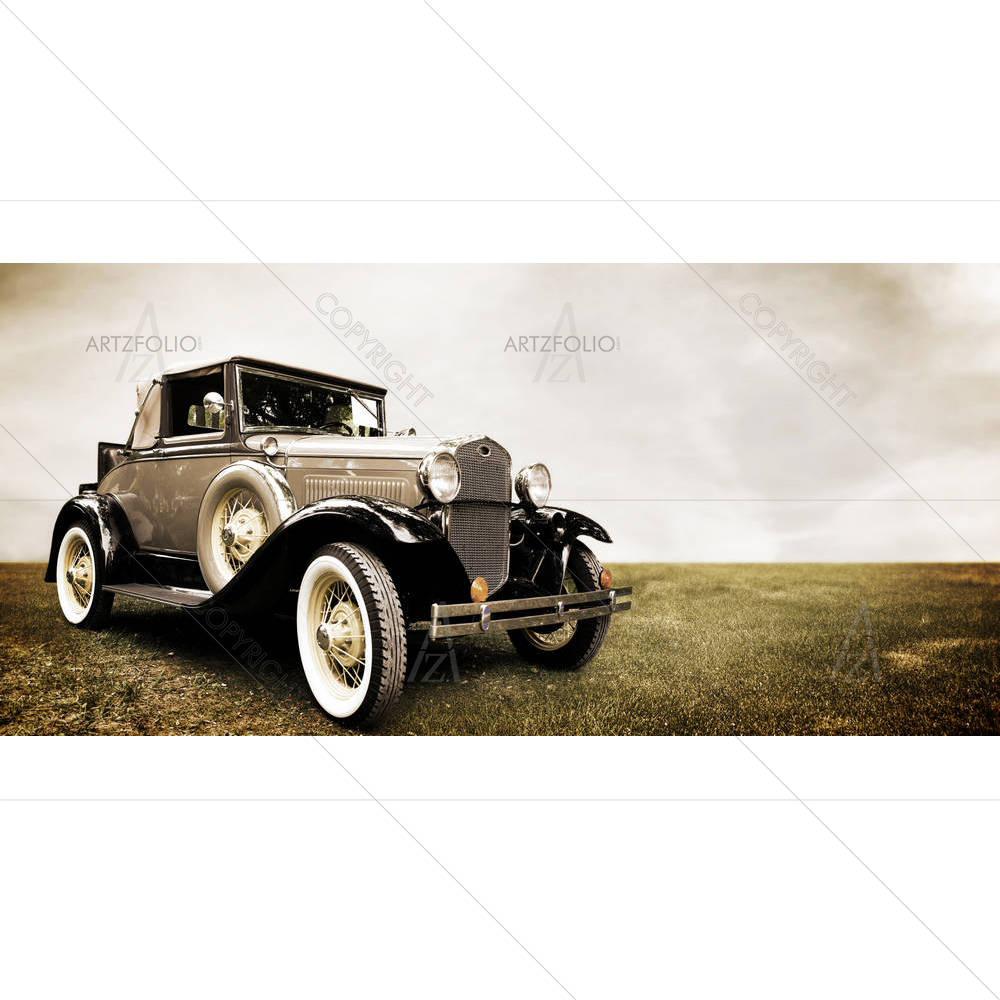 Retro Car Image D2 — custom-size art design 5005809