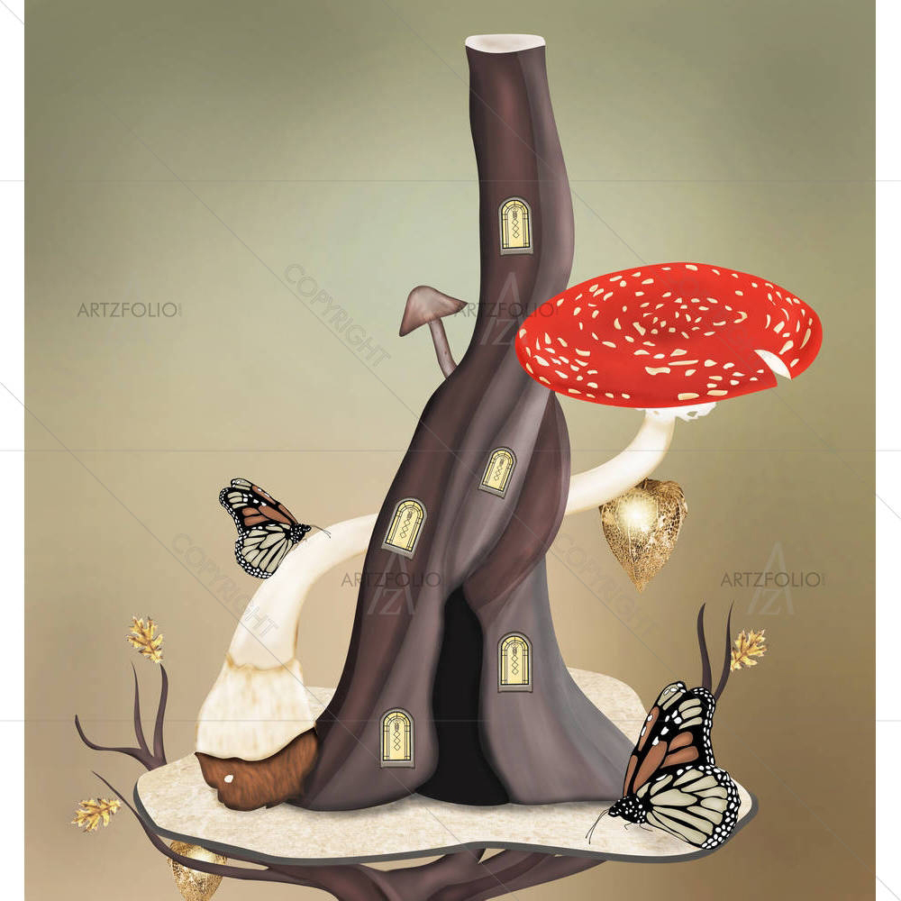 Butterflies House — custom-size art design 5005823