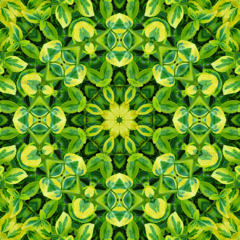 Green Mandala Flower — Devotional custom art by ArtzFolio