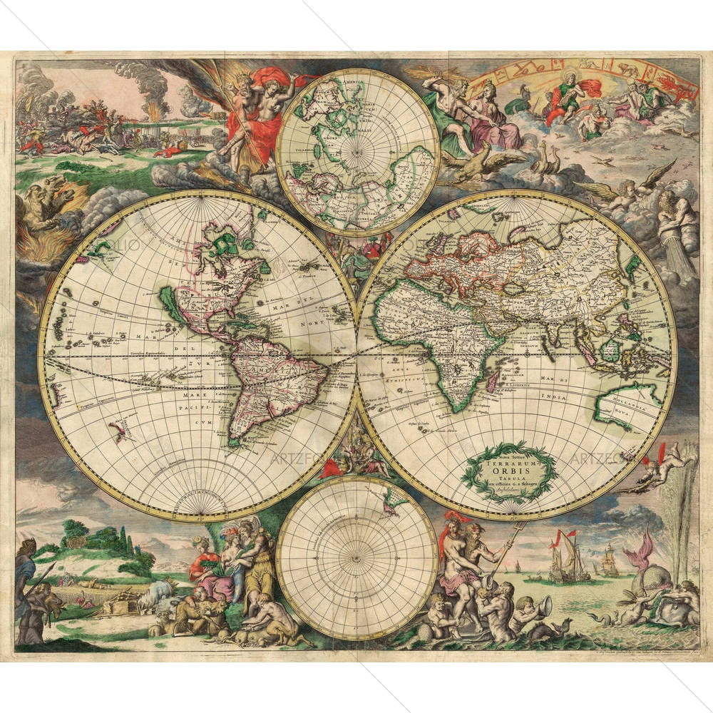 Photo of the World in 1680 — African custom art by ArtzFolio