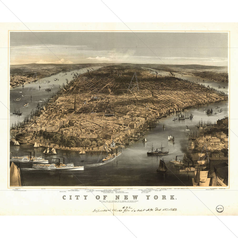 Photo of New York in 1856 — African custom art by ArtzFolio