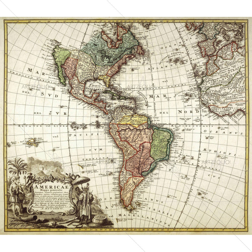 Photo of an Old Map D2 — custom-size art design 5005852