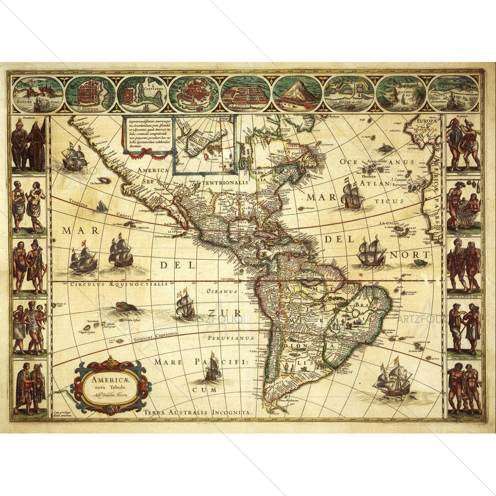 Photo of an Old Map D3 — custom-size art design 5005853