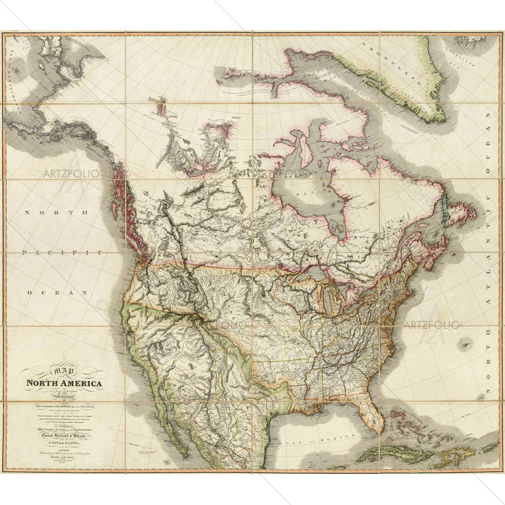 Photo of an Old Map D4 — custom-size art design 5005854
