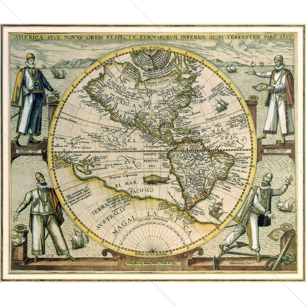 Photo of an Old Map D6 — custom-size art design 5005856