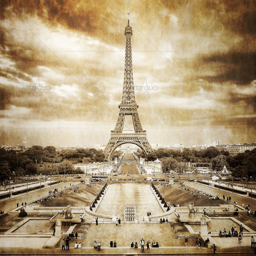 Eiffel Tower From Trocadero — Devotional custom art by ArtzFolio