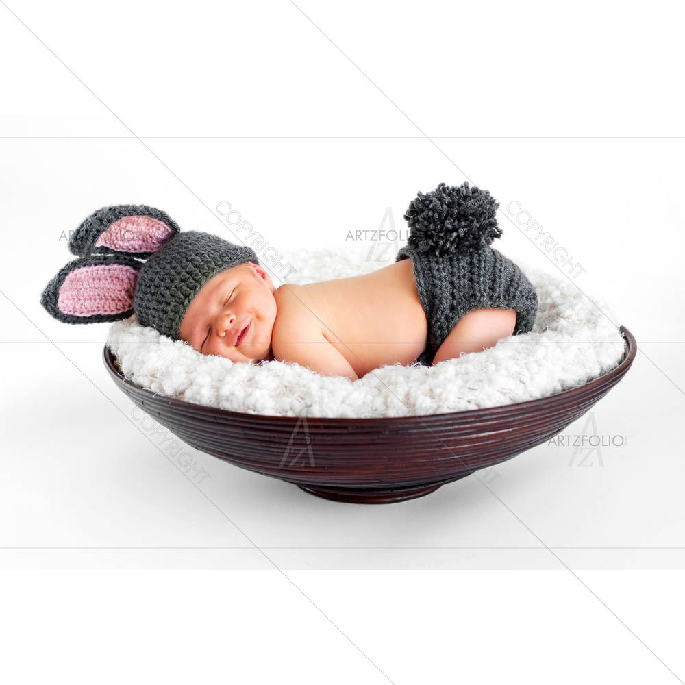 Smiling Newborn Baby Boy — Asian custom art by ArtzFolio