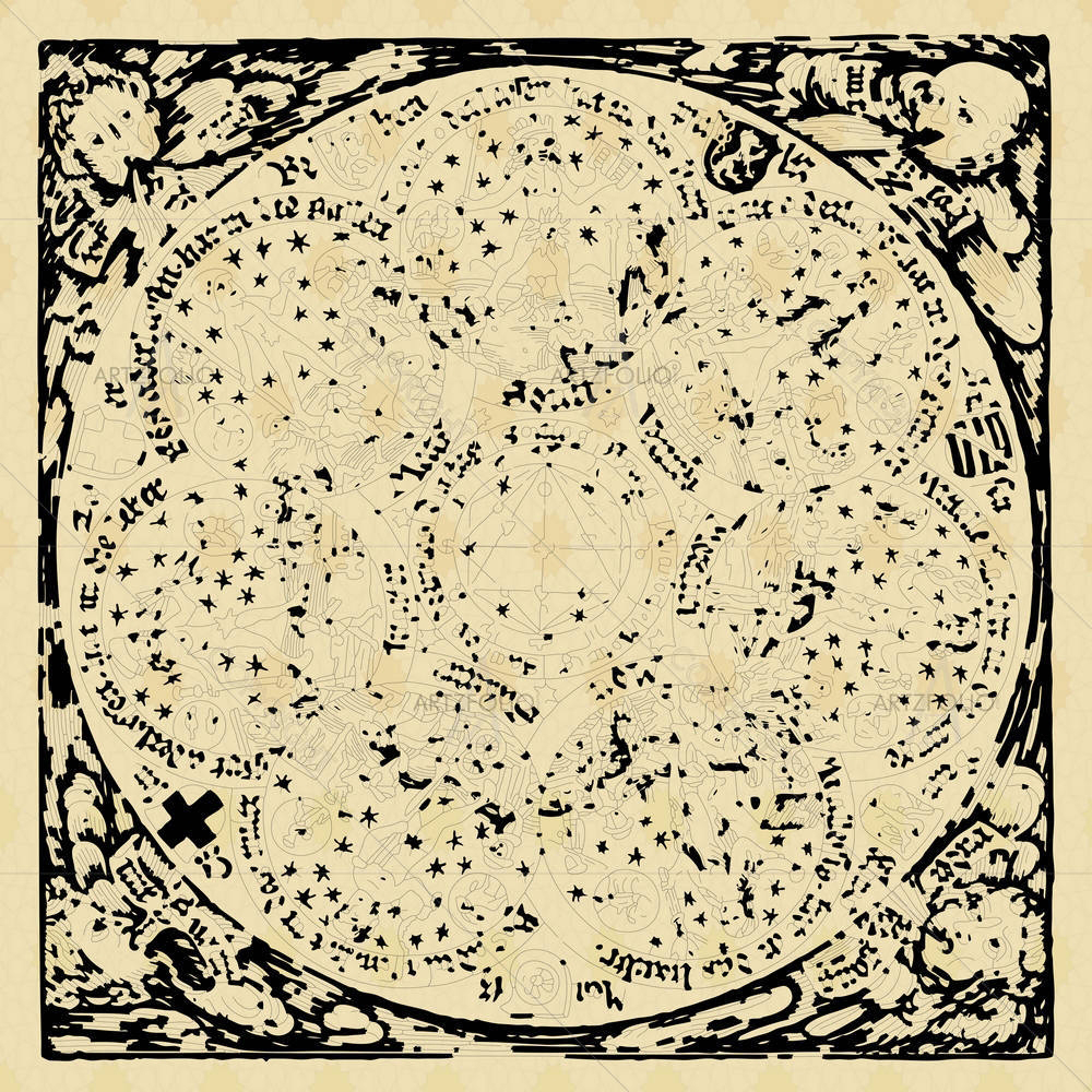 Old Maps & Symbols — Ancient custom art by ArtzFolio