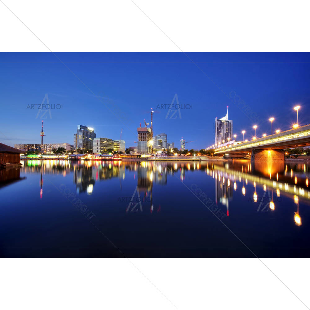 Vienna & The Danube River — Panorama custom art by ArtzFolio