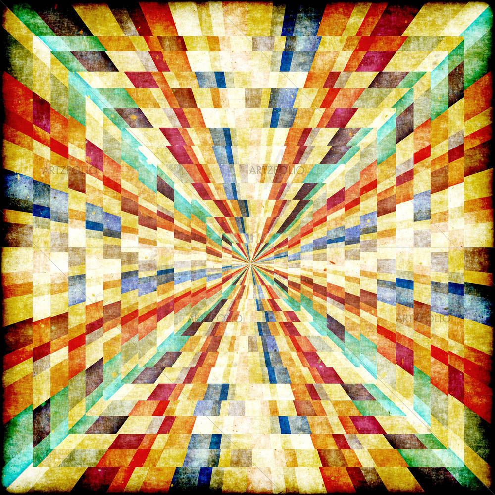 Multicolor Sunbeams D11 — Abstract custom art by ArtzFolio
