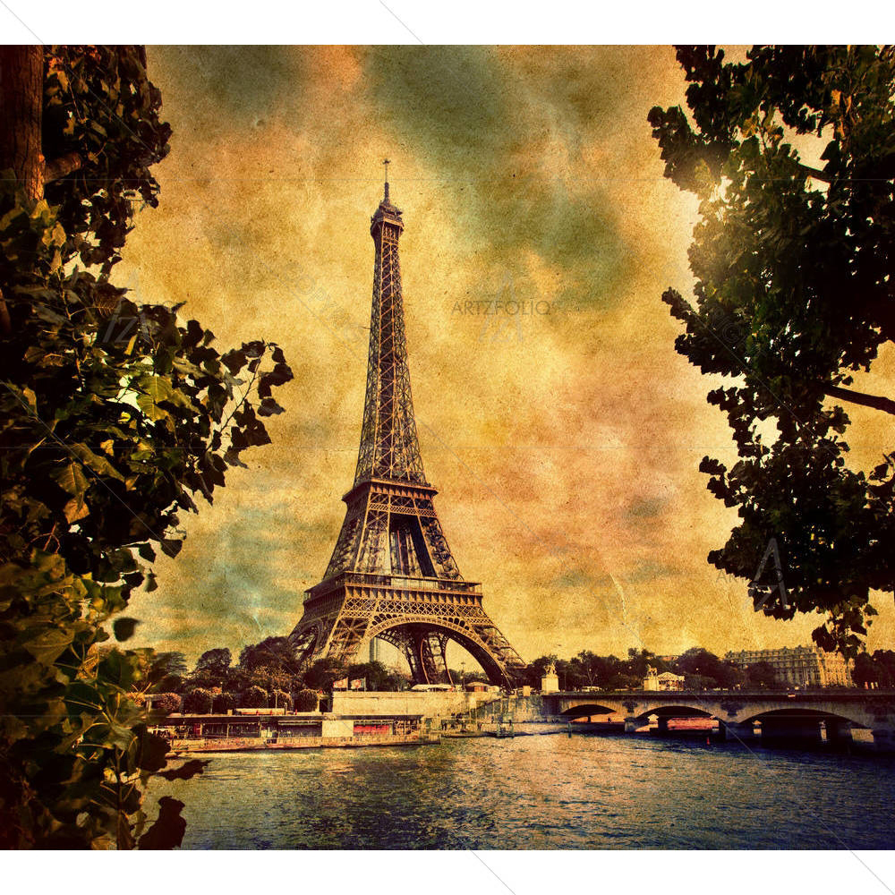 Eiffel Tower in Paris, Fance — custom-size art design 5005970