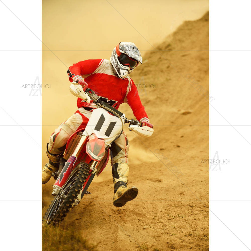 Motocross Bike Extreme Man Sport Race — Bikes custom art by ArtzFolio