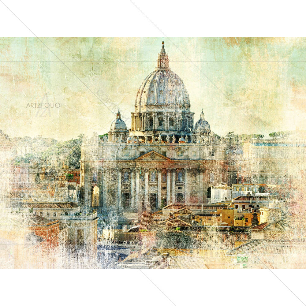 St Pietro, Vatican Artwork — custom-size art design 5005986